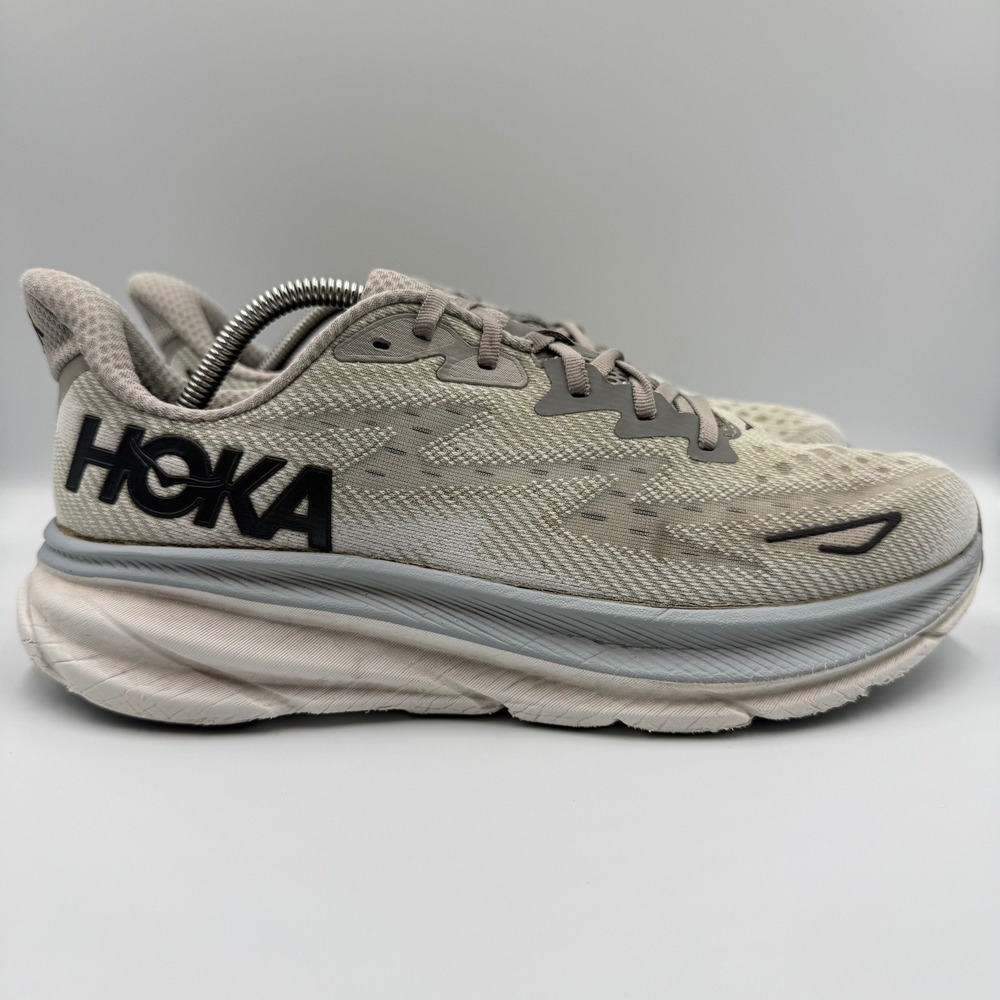 Hoka One One Clifton 9 Men's Size 11.5 D Grey Running Shoes Sneakers 1127895HMBC